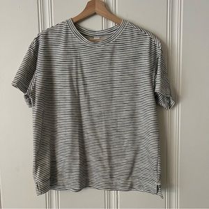 Old Navy mock neck striped tee